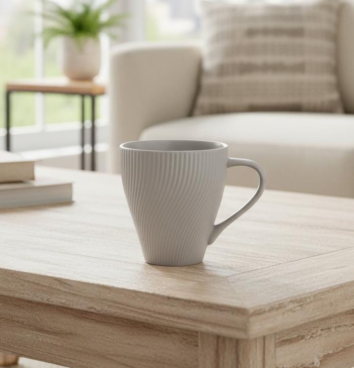 AKDC 400ml Light Gray Ceramic Mug – Minimalist, Modern & Perfect for Elegant Coffee Moments - Al Kabayel Discount CentreAKDC 400ml Light Gray Ceramic Mug – Minimalist, Modern & Perfect for Elegant Coffee MomentsMugsAKDCAl Kabayel Discount Centre