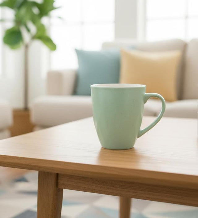 AKDC 400ml Light Green Ceramic Mug with Dotted Pattern – Fun, Playful & Eye - Catching Coffee Mug - Al Kabayel Discount CentreAKDC 400ml Light Green Ceramic Mug with Dotted Pattern – Fun, Playful & Eye - Catching Coffee MugMugsAKDCAl Kabayel Discount Centre