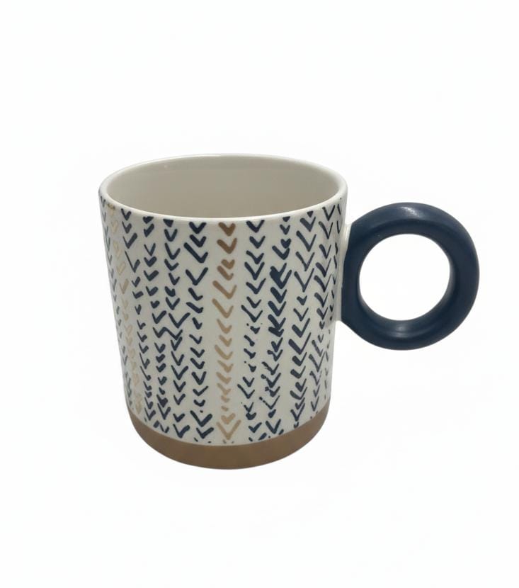 AKDC 400ml White Ceramic Mug with Blue & Brown Artistic Pattern – Premium Finish for Stylish Drinkware Lovers - Al Kabayel Discount CentreAKDC 400ml White Ceramic Mug with Blue & Brown Artistic Pattern – Premium Finish for Stylish Drinkware LoversMugsAKDCAl Kabayel Discount Centre