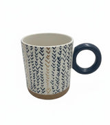 AKDC 400ml White Ceramic Mug with Blue & Brown Artistic Pattern – Premium Finish for Stylish Drinkware Lovers - Al Kabayel Discount CentreAKDC 400ml White Ceramic Mug with Blue & Brown Artistic Pattern – Premium Finish for Stylish Drinkware LoversMugsAKDCAl Kabayel Discount Centre