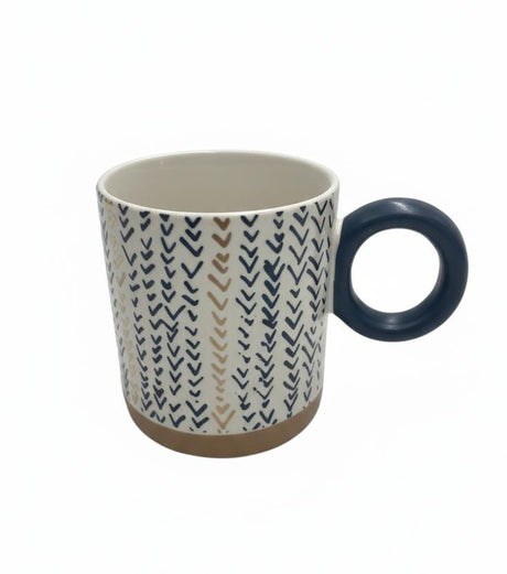 AKDC 400ml White Ceramic Mug with Blue & Brown Artistic Pattern – Premium Finish for Stylish Drinkware Lovers - Al Kabayel Discount CentreAKDC 400ml White Ceramic Mug with Blue & Brown Artistic Pattern – Premium Finish for Stylish Drinkware LoversMugsAKDCAl Kabayel Discount Centre