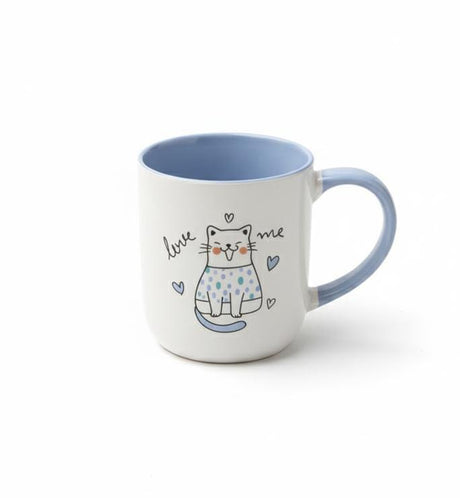 AKDC 400ml White Ceramic Mug with Blue & Kitten Design – Playful Edition with Adorable Touch - Al Kabayel Discount CentreAKDC 400ml White Ceramic Mug with Blue & Kitten Design – Playful Edition with Adorable TouchMugsAKDCAl Kabayel Discount Centre