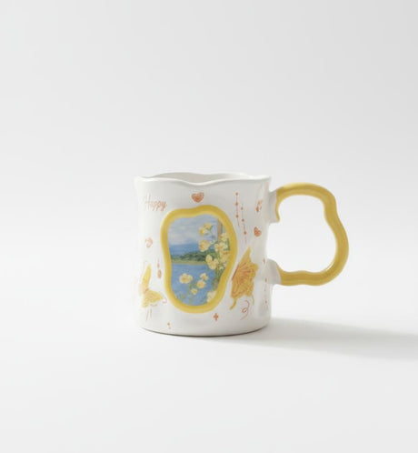 AKDC 400ml White Ceramic Mug with Bright Yellow Flower Design – Fresh, Cheerful, and Perfect for Morning Coffee Moments - Al Kabayel Discount CentreAKDC 400ml White Ceramic Mug with Bright Yellow Flower Design – Fresh, Cheerful, and Perfect for Morning Coffee MomentsMugsAKDCAl Kabayel Discount Centre