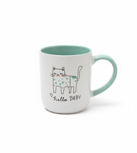 AKDC 400ml White Ceramic Mug with Green & Kitten Design – Fun Edition for Playful Coffee Lovers - Al Kabayel Discount CentreAKDC 400ml White Ceramic Mug with Green & Kitten Design – Fun Edition for Playful Coffee LoversMugsAKDCAl Kabayel Discount Centre