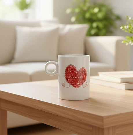 AKDC 400ml White Ceramic Mug with Red Heart Design – Love Edition Mug for Couples, Gifts, and Home Use - Al Kabayel Discount CentreAKDC 400ml White Ceramic Mug with Red Heart Design – Love Edition Mug for Couples, Gifts, and Home UseMugsAKDCAl Kabayel Discount Centre