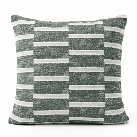 AKDC 42 cm Square Polyester Cushion – Green and White Striped Decorative Throw Pillow for Sofa Couch Bedroom and Home Decoration - Al Kabayel Discount CentreAKDC 42 cm Square Polyester Cushion – Green and White Striped Decorative Throw Pillow for Sofa Couch Bedroom and Home DecorationFloor Pillows & CushionsAKDCAl Kabayel Discount Centre
