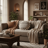 AKDC 42 x 20 cm Round Cotton Cushion – White Decorative Pillow with Black Geometric Zigzag and Cross - Hatch Pattern for Sofa and Bed Decor - Al Kabayel Discount CentreAKDC 42 x 20 cm Round Cotton Cushion – White Decorative Pillow with Black Geometric Zigzag and Cross - Hatch Pattern for Sofa and Bed DecorFloor Pillows & CushionsAKDCAl Kabayel Discount Centre