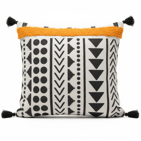 AKDC 45 cm Square Cotton Cushion – Stylish Black and White Decorative Throw Pillow for Sofa Couch Bed and Modern Home Decor - Al Kabayel Discount CentreAKDC 45 cm Square Cotton Cushion – Stylish Black and White Decorative Throw Pillow for Sofa Couch Bed and Modern Home DecorFloor Pillows & CushionsAKDCAl Kabayel Discount Centre