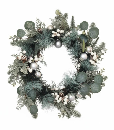 AKDC 46cm Classic Green Christmas Wreath | Decorative Hanging Wreath with Natural Leaves - Al Kabayel Discount CentreAKDC 46cm Classic Green Christmas Wreath | Decorative Hanging Wreath with Natural LeavesHome Décor AccentsAKDCAl Kabayel Discount Centre