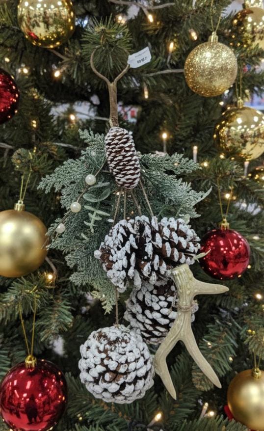 AKDC 46cm Hanging Christmas Décor | Snowy Pine Branches & Frosted Look Wall Decoration - Al Kabayel Discount CentreAKDC 46cm Hanging Christmas Décor | Snowy Pine Branches & Frosted Look Wall DecorationHome Décor AccentsAKDCAl Kabayel Discount Centre