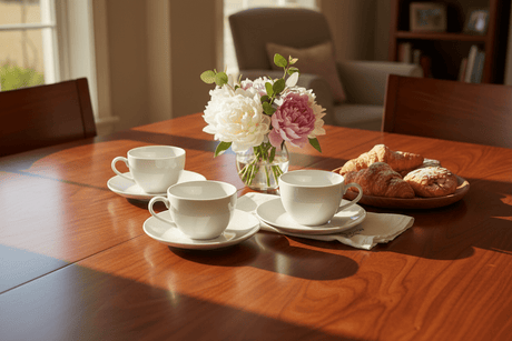 AKDC 4pc Cup & Saucer Set, 300ml Cup, White - Al Kabayel Discount CentreAKDC 4pc Cup & Saucer Set, 300ml Cup, WhiteTea CupsAKDCAl Kabayel Discount Centre