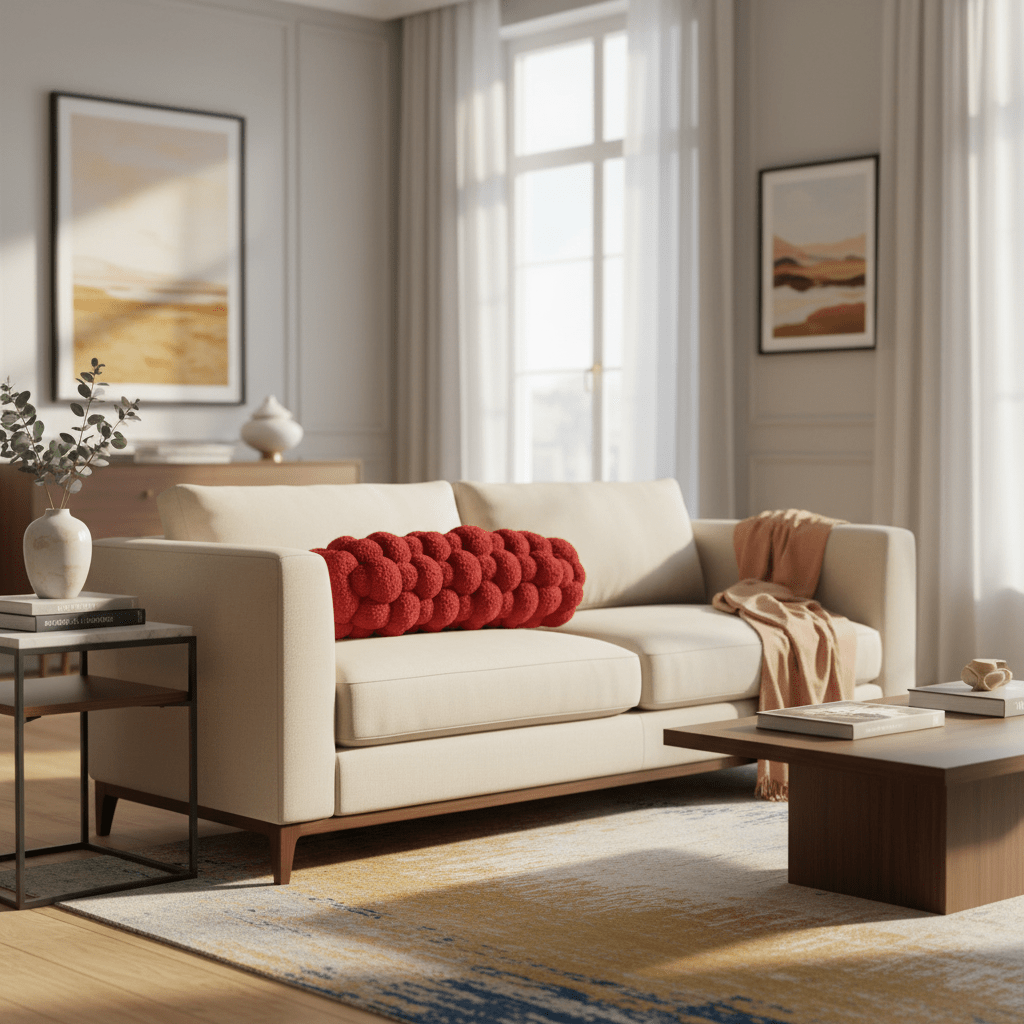 AKDC 50 cm Cylindrical Cotton Knot Cushion – Modern Black Decorative Knot Pillow for Sofa Couch Bed and Contemporary Home Decor - Al Kabayel Discount CentreAKDC 50 cm Cylindrical Cotton Knot Cushion – Modern Black Decorative Knot Pillow for Sofa Couch Bed and Contemporary Home DecorFloor Pillows & CushionsAKDCAl Kabayel Discount Centre