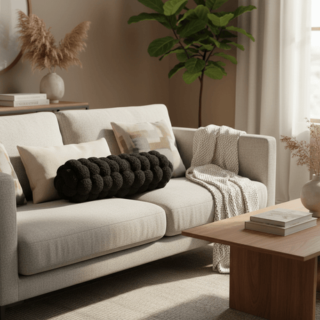 AKDC 50 cm Cylindrical Cotton Knot Cushion – Stylish Red Decorative Knot Pillow for Sofa Couch Bed and Living Room Decoration - Al Kabayel Discount CentreAKDC 50 cm Cylindrical Cotton Knot Cushion – Stylish Red Decorative Knot Pillow for Sofa Couch Bed and Living Room DecorationFloor Pillows & CushionsAKDCAl Kabayel Discount Centre