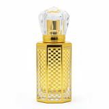 AKDC 50ml glass perfume bottle with gold finish luxury refillable fragrance container elegant gift item - Al Kabayel Discount CentreAKDC 50ml glass perfume bottle with gold finish luxury refillable fragrance container elegant gift itemPerfume BottlesAKDCAl Kabayel Discount Centre