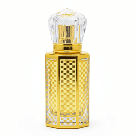 AKDC 50ml glass perfume bottle with gold finish luxury refillable fragrance container elegant gift item - Al Kabayel Discount CentreAKDC 50ml glass perfume bottle with gold finish luxury refillable fragrance container elegant gift itemPerfume BottlesAKDCAl Kabayel Discount Centre
