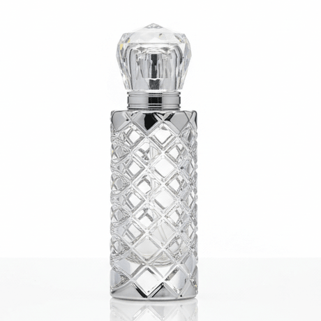 AKDC 50ml glass perfume bottle with silver finish premium refillable fragrance container modern luxury design - Al Kabayel Discount CentreAKDC 50ml glass perfume bottle with silver finish premium refillable fragrance container modern luxury designPerfume BottlesAKDCAl Kabayel Discount Centre