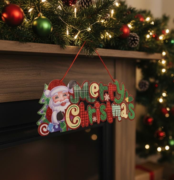 AKDC 56cm “Merry Christmas” Hanging Décor – Large Festive Wall Decoration for Door, Home & Party Celebration - Al Kabayel Discount CentreAKDC 56cm “Merry Christmas” Hanging Décor – Large Festive Wall Decoration for Door, Home & Party CelebrationHome Décor AccentsAKDCAl Kabayel Discount Centre
