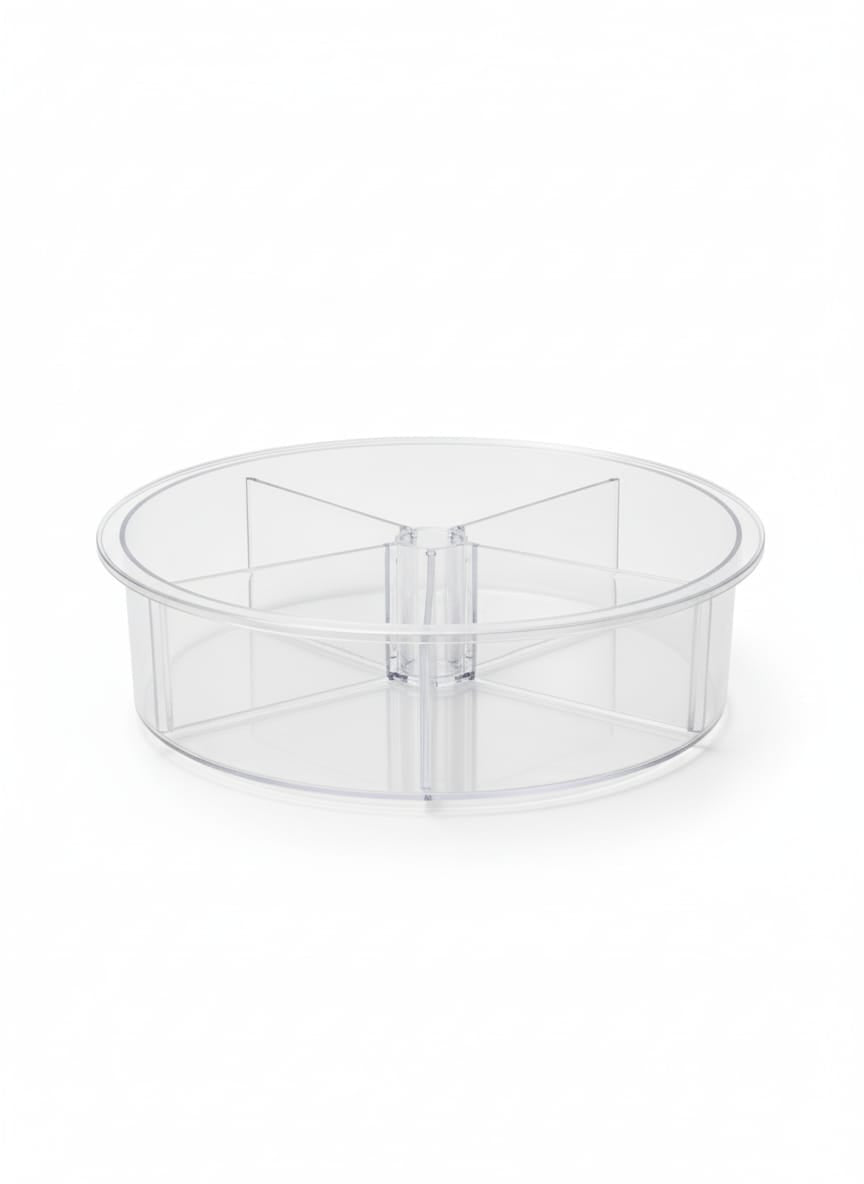 AKDC 6 - Compartment Rotating Acrylic Storage Organizer – Transparent Multipurpose Rack for Kitchen, Office & Vanity, 30.5×9 cm - Al Kabayel Discount CentreAKDC 6 - Compartment Rotating Acrylic Storage Organizer – Transparent Multipurpose Rack for Kitchen, Office & Vanity, 30.5×9 cmOrganizers & AccessoriesAKDCAl Kabayel Discount Centre