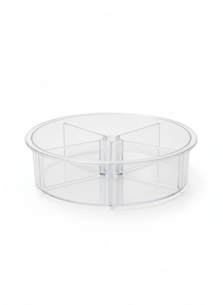 AKDC 6 - Compartment Rotating Acrylic Storage Organizer – Transparent Multipurpose Rack for Kitchen, Office & Vanity, 30.5×9 cm - Al Kabayel Discount CentreAKDC 6 - Compartment Rotating Acrylic Storage Organizer – Transparent Multipurpose Rack for Kitchen, Office & Vanity, 30.5×9 cmOrganizers & AccessoriesAKDCAl Kabayel Discount Centre