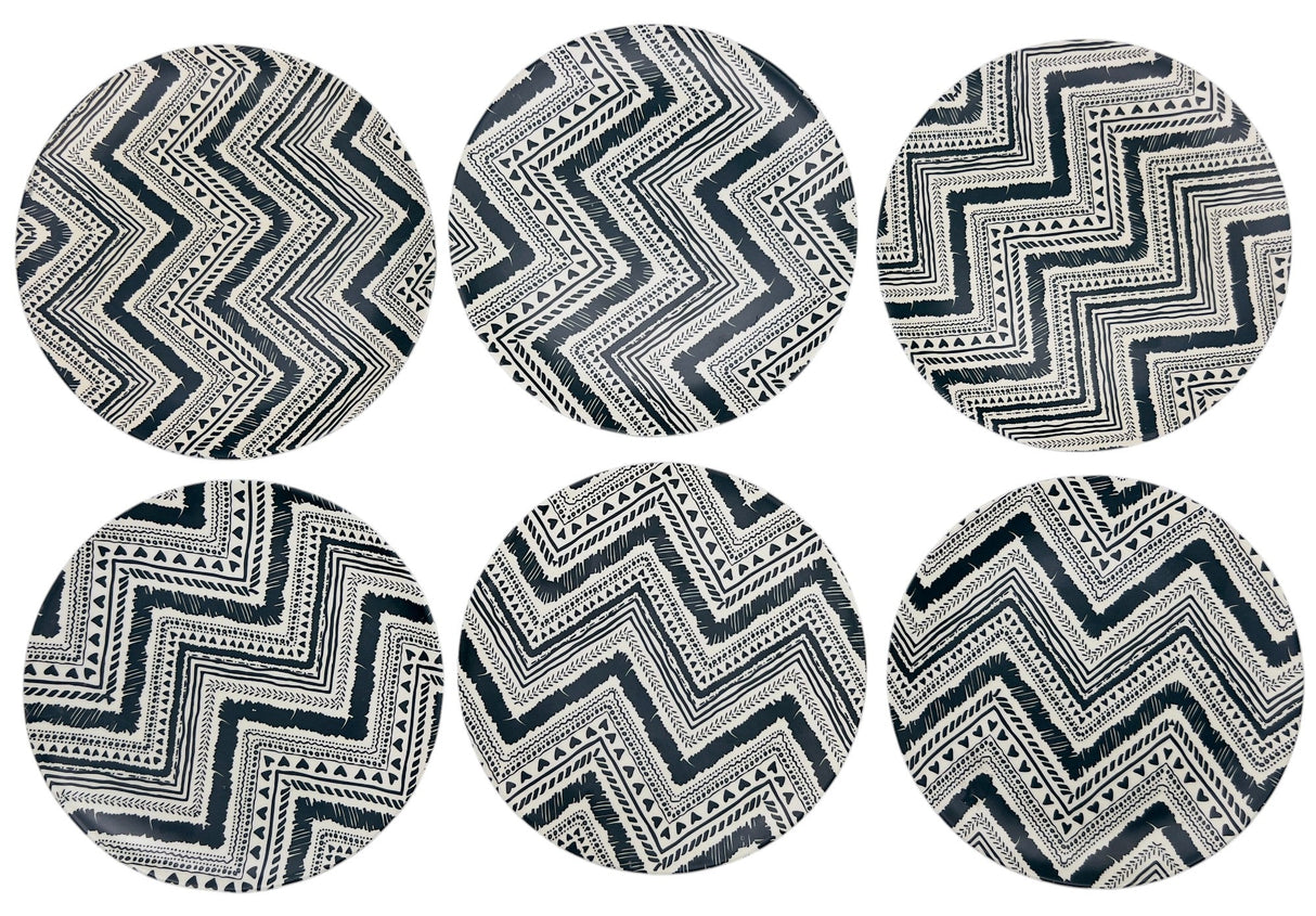 AKDC 6pcs Round Bamboo Fibre Plate 20cm, Black/White - Al Kabayel Discount CentreAKDC 6pcs Round Bamboo Fibre Plate 20cm, Black/WhitePlatesAKDCAl Kabayel Discount Centre