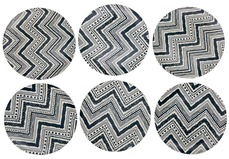 AKDC 6pcs Round Bamboo Fibre Plate 20cm, Black/White - Al Kabayel Discount CentreAKDC 6pcs Round Bamboo Fibre Plate 20cm, Black/WhitePlatesAKDCAl Kabayel Discount Centre