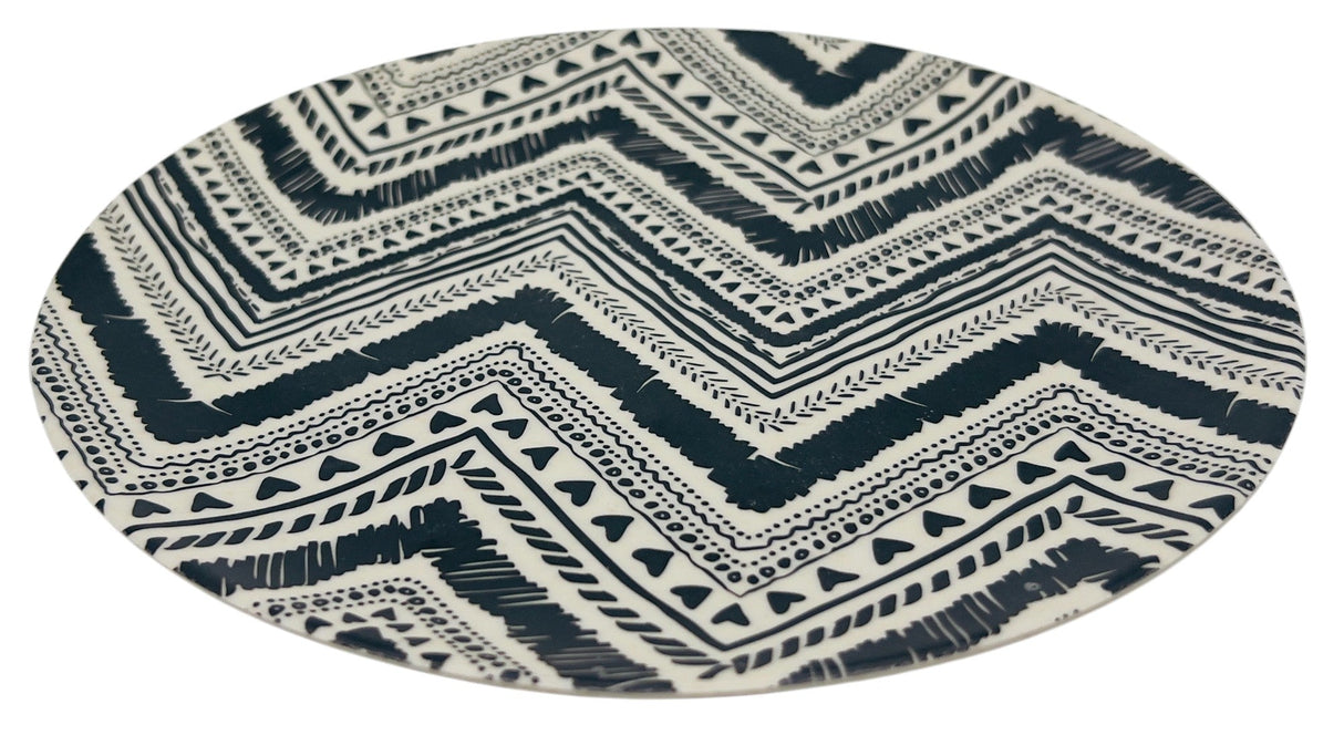 AKDC 6pcs Round Bamboo Fibre Plate 20cm, Black/White - Al Kabayel Discount CentreAKDC 6pcs Round Bamboo Fibre Plate 20cm, Black/WhitePlatesAKDCAl Kabayel Discount Centre