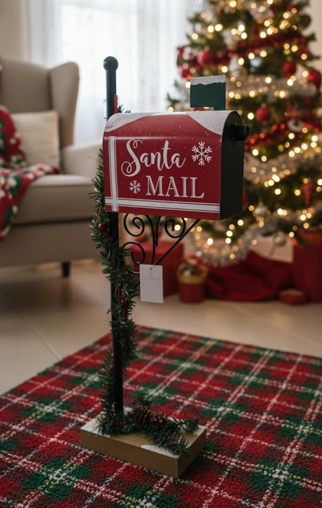 AKDC 70cm Red Christmas Mailbox Décor | Vintage Holiday Decorative Display with Festive Look - Al Kabayel Discount CentreAKDC 70cm Red Christmas Mailbox Décor | Vintage Holiday Decorative Display with Festive LookHome Décor AccentsAKDCAl Kabayel Discount Centre