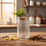 AKDC 800ml Glass Storage Jar with Natural Bamboo Lid Airtight Kitchen Organizer - Al Kabayel Discount CentreAKDC 800ml Glass Storage Jar with Natural Bamboo Lid Airtight Kitchen OrganizerFood ContainersAKDCAl Kabayel Discount Centre