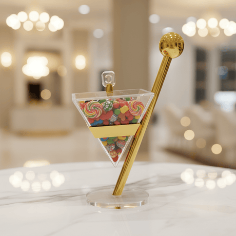 AKDC Acrylic Candy Bowl with Gold Metal Stand for Elegant Dessert and Candy Presentation – 28×13 cm - Al Kabayel Discount CentreAKDC Acrylic Candy Bowl with Gold Metal Stand for Elegant Dessert and Candy Presentation – 28×13 cmBowlsAKDCAl Kabayel Discount Centre