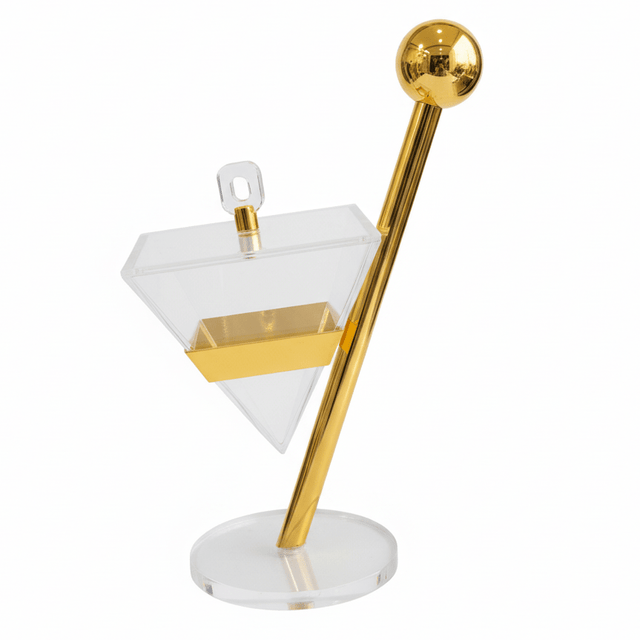 AKDC Acrylic Candy Bowl with Gold Metal Stand for Elegant Dessert and Candy Presentation – 28×13 cm - Al Kabayel Discount CentreAKDC Acrylic Candy Bowl with Gold Metal Stand for Elegant Dessert and Candy Presentation – 28×13 cmBowlsAKDCAl Kabayel Discount Centre