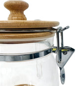 AKDC Acrylic Clip Lock Canister with Wooden Lid and Spoon 1500ml, 12.5cm*12.5cm*18.5cm - Al Kabayel Discount CentreAKDC Acrylic Clip Lock Canister with Wooden Lid and Spoon 1500ml, 12.5cm*12.5cm*18.5cmJars & Food SaversAKDCAl Kabayel Discount Centre