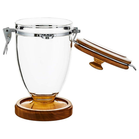 AKDC Acrylic Clip Lock Canister with Wooden Lid and Spoon 1500ml, 13cm*13cm*22cm - Al Kabayel Discount CentreAKDC Acrylic Clip Lock Canister with Wooden Lid and Spoon 1500ml, 13cm*13cm*22cmJars & Food SaversAKDCAl Kabayel Discount Centre