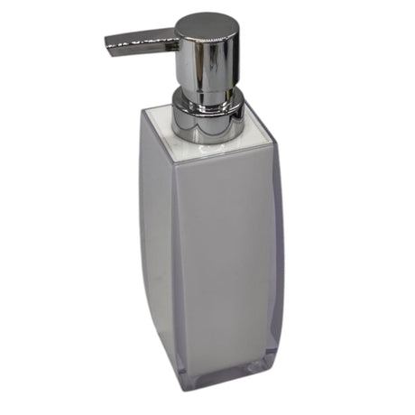 AKDC Acrylic Plastic Hand Soap DispenserÂ with Easy - to - Press Pump - 350ML - White&Silver - Al Kabayel Discount CentreAKDC Acrylic Plastic Hand Soap DispenserÂ with Easy - to - Press Pump - 350ML - White&SilverHome DÃ©cor AccentsAKDCAl Kabayel Discount Centre