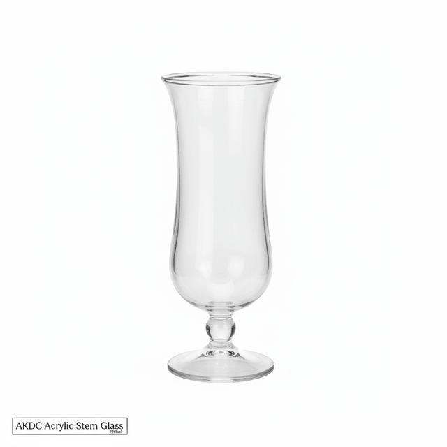 AKDC Acrylic Stem Glass 220ml — Elegant Hurricane Design | BPA - Free | Shatter - Resistant - Al Kabayel Discount CentreAKDC Acrylic Stem Glass 220ml — Elegant Hurricane Design | BPA - Free | Shatter - ResistantTumblersAKDCAl Kabayel Discount Centre