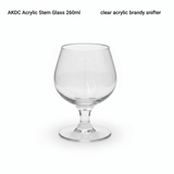 AKDC Acrylic Stem Glass 260ml — Balloon Snifter Design | BPA - Free | Shatter - Resistant | Crystal Clear - Al Kabayel Discount CentreAKDC Acrylic Stem Glass 260ml — Balloon Snifter Design | BPA - Free | Shatter - Resistant | Crystal ClearTumblersAKDCAl Kabayel Discount Centre