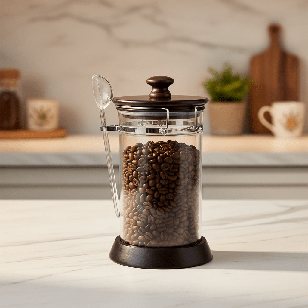 AKDC Acrylic Storage Canister with Elegant Spoon and Lid Stylish Food Storage and Serving Container 20 × 10 cm - Al Kabayel Discount CentreAKDC Acrylic Storage Canister with Elegant Spoon and Lid Stylish Food Storage and Serving Container 20 × 10 cmJars & Food SaversAKDCAl Kabayel Discount Centre