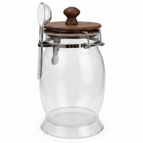 AKDC Acrylic Storage Canister with Spoon and Lid Convenient Food Storage and Serving Container 20 × 10 cm - Al Kabayel Discount CentreAKDC Acrylic Storage Canister with Spoon and Lid Convenient Food Storage and Serving Container 20 × 10 cmJars & Food SaversAKDCAl Kabayel Discount Centre