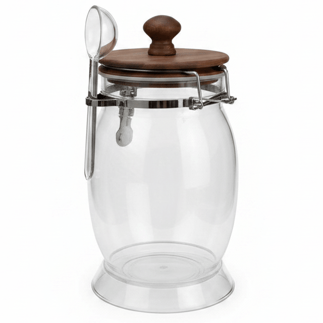 AKDC Acrylic Storage Canister with Spoon and Lid Convenient Food Storage and Serving Container 20 × 10 cm - Al Kabayel Discount CentreAKDC Acrylic Storage Canister with Spoon and Lid Convenient Food Storage and Serving Container 20 × 10 cmJars & Food SaversAKDCAl Kabayel Discount Centre