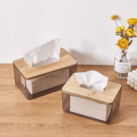 AKDC Acrylic & Wood Rectangular Tissue Box Holder (21.5x13.5x10cm) - Al Kabayel Discount CentreAKDC Acrylic & Wood Rectangular Tissue Box Holder (21.5x13.5x10cm)Napkin Holders & Tissue BoxAKDCAl Kabayel Discount Centre