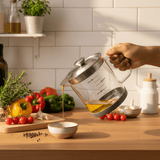 AKDC Advanced Glass Oil Filter Pot with Metal Lid and Anti - Slip Silicone Base for Cooking Oil Storage – 1000ml - Al Kabayel Discount CentreAKDC Advanced Glass Oil Filter Pot with Metal Lid and Anti - Slip Silicone Base for Cooking Oil Storage – 1000mlKitchen Utensils & GadgetsAKDCAl Kabayel Discount Centre