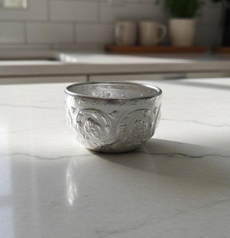 AKDC Aluminium Bowl – Stylish Silver Finish | 7 cm Unique Decorative Bowl - Al Kabayel Discount CentreAKDC Aluminium Bowl – Stylish Silver Finish | 7 cm Unique Decorative BowlBowlsAKDCAl Kabayel Discount Centre