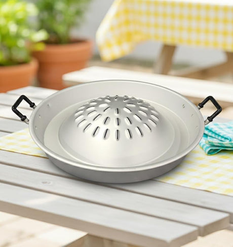 AKDC Aluminium Grill Pan 44 cm | Large Silver Color Barbecue Pan | Durable Non - Stick Grill for Outdoor Cooking, Camping & Parties - Al Kabayel Discount CentreAKDC Aluminium Grill Pan 44 cm | Large Silver Color Barbecue Pan | Durable Non - Stick Grill for Outdoor Cooking, Camping & PartiesBBQ Grills & Fire PitsAKDCAl Kabayel Discount Centre