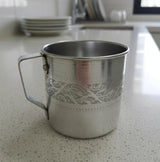 AKDC Aluminium Mug – Elegant Silver Design | 10 cm Classic Drinkware Piece - Al Kabayel Discount CentreAKDC Aluminium Mug – Elegant Silver Design | 10 cm Classic Drinkware PieceMugsAKDCAl Kabayel Discount Centre