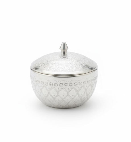 AKDC Aluminium Sugar Bowl – Classic Silver Design | 10 cm Elegant Kitchen Accessory - Al Kabayel Discount CentreAKDC Aluminium Sugar Bowl – Classic Silver Design | 10 cm Elegant Kitchen AccessoryBowlsAKDCAl Kabayel Discount Centre