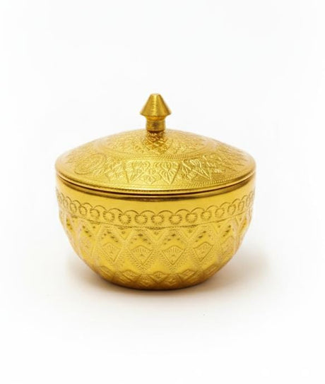 AKDC Aluminium Sugar Bowl – Golden Charm Design | 8 cm Decorative Storage Bowl - Al Kabayel Discount CentreAKDC Aluminium Sugar Bowl – Golden Charm Design | 8 cm Decorative Storage BowlBowlsAKDCAl Kabayel Discount Centre