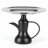 AKDC Arabian Style Silver Candy Serving Tray with Traditional Black Dallah Base for Premium Presentation – 26×21 cm - Al Kabayel Discount CentreAKDC Arabian Style Silver Candy Serving Tray with Traditional Black Dallah Base for Premium Presentation – 26×21 cmServing TraysAKDCAl Kabayel Discount Centre