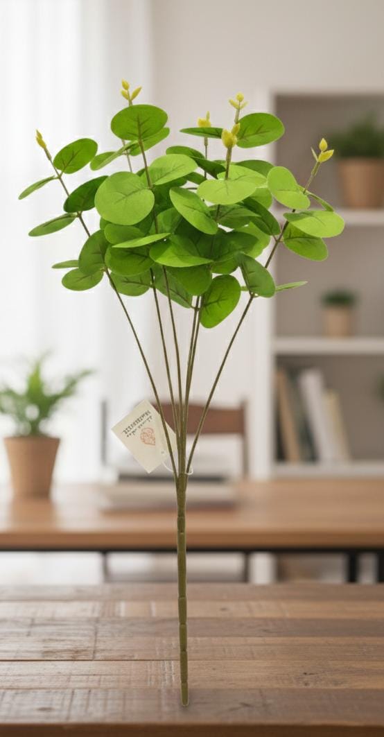 AKDC Artificial Eucalyptus Branch - Plastic Foliage Stem with Fresh - Looking Leaves, Great for Floral Arrangements, 40 cm," - Made from lightweight plastic that mirrors the slender, green leaves of fresh eucalyptus. - Al Kabayel Discount CentreAKDC Artificial Eucalyptus Branch - Plastic Foliage Stem with Fresh - Looking Leaves, Great for Floral Arrangements, 40 cm," - Made from lightweight plastic that mirrors the slender, green leaves of fresh eucalyptus.Artificial FloraAKDCAl Kabayel Discount