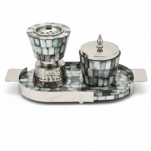 AKDC Artisan Silver - Finish Metal & Wood Incense Burner | Handcrafted Luxury Aromatherapy Stand | 35×16cm - Al Kabayel Discount CentreAKDC Artisan Silver - Finish Metal & Wood Incense Burner | Handcrafted Luxury Aromatherapy Stand | 35×16cmWooden Incense BurnerAKDCAl Kabayel Discount Centre