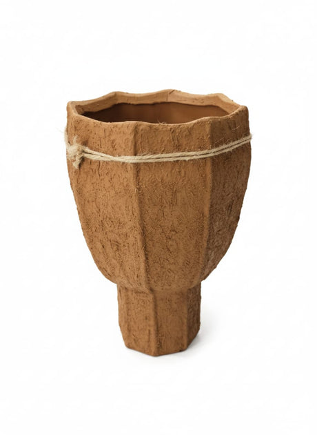 AKDC Artisanal Clay Plant Pot – Sand Tone – 22×14 cm – Decorative Unique Form - Al Kabayel Discount CentreAKDC Artisanal Clay Plant Pot – Sand Tone – 22×14 cm – Decorative Unique FormFlower/Plant PotsAKDCAl Kabayel Discount Centre