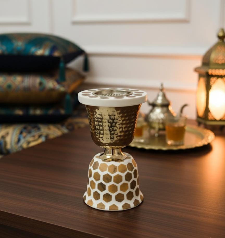 AKDC Artistic Metal & Wooden Incense Burner 21x13 cm – Handcrafted Brown & Cream Fragrance Diffuser Box for Home Décor - Al Kabayel Discount CentreAKDC Artistic Metal & Wooden Incense Burner 21x13 cm – Handcrafted Brown & Cream Fragrance Diffuser Box for Home DécorWooden Incense BurnerAKDCAl Kabayel Discount Centre